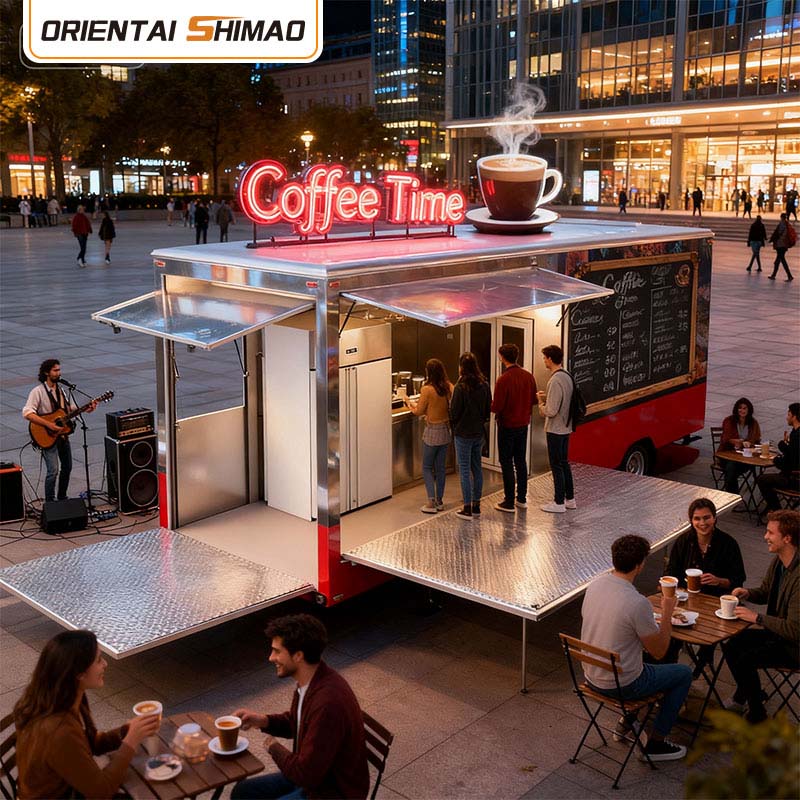 Square Food Vending Trailer